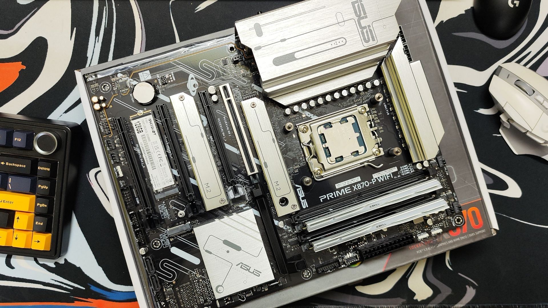 The Prime X870-P generously supports expansions with 4x M.2 and 4x PCIe x16 slots (Image via Sportskeeda)